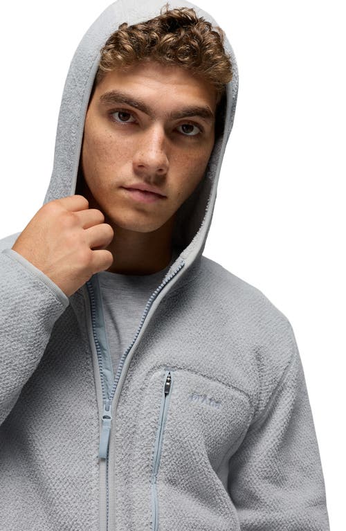 Prana Tuff Fluff Fleece Full Zip Hoodie In Gray
