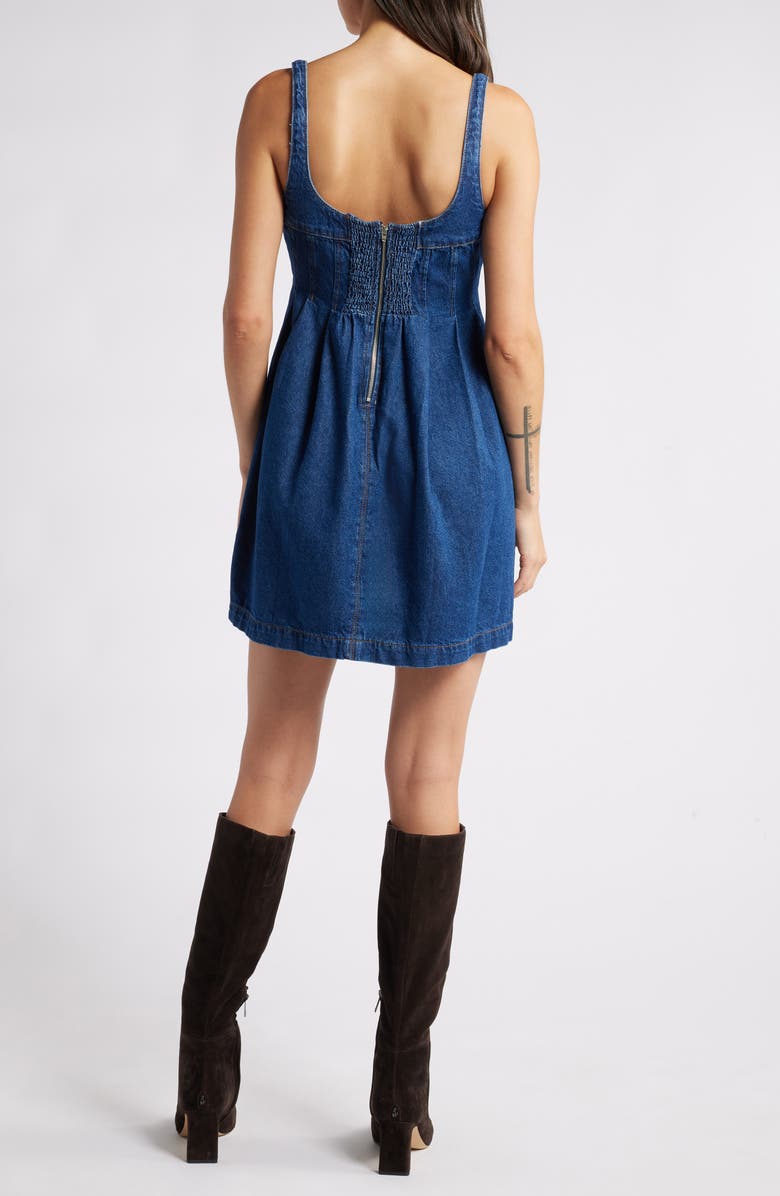 Reformation Violet Denim Minidress, Alternate, color,