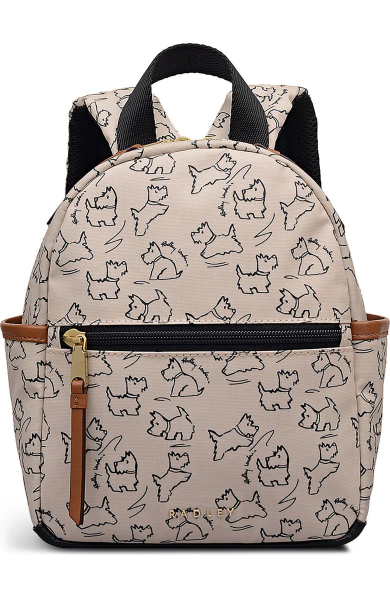 Radley Sketch Street Mini Zip Top Backpack, Main, color, Chalk