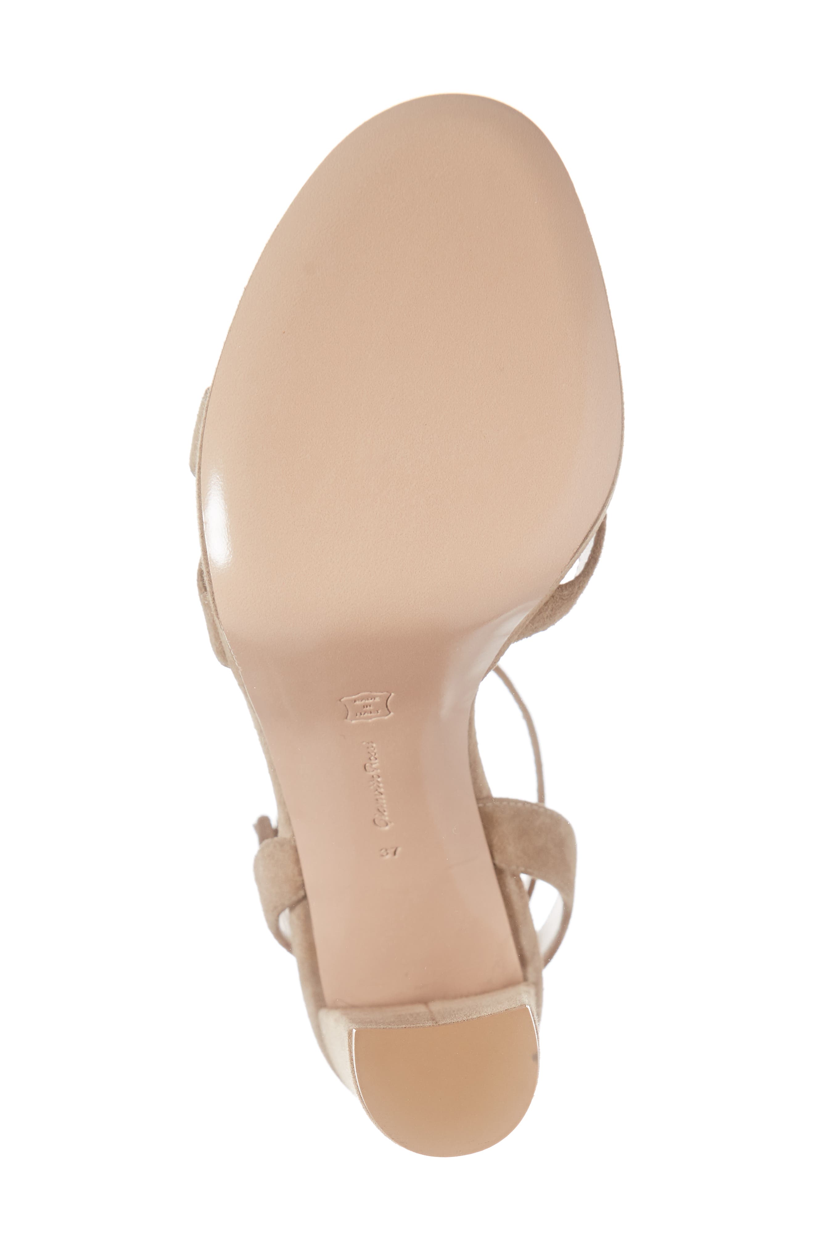Ankle Strap Platform Sandal, Alternate, color, CAMEL SUEDE