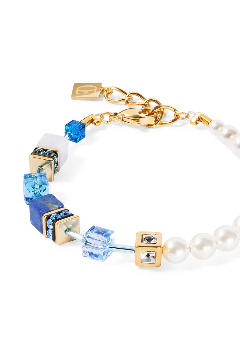 Geocube Precious Fusion Pearls Bracelet, Alternate, color, Blue