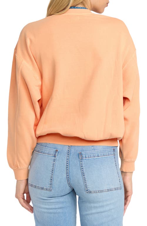 Billabong Time For Kendal Crewneck Fleece Graphic Sweatshirt In Orange