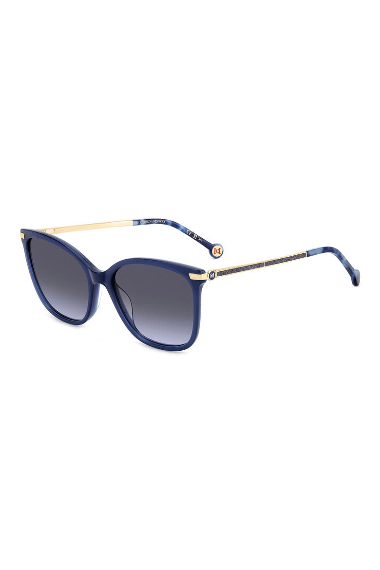 Her 55mm Gradient Rectangular Sunglasses, Alternate, color, BLUE