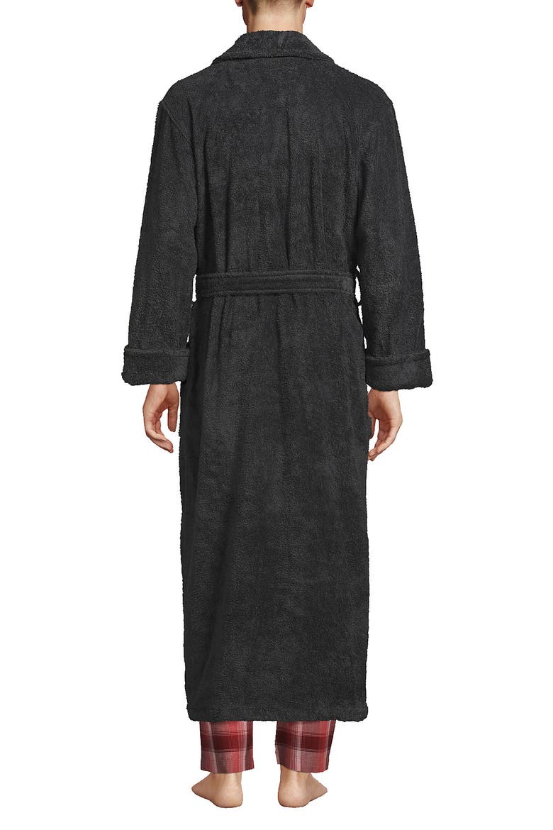 Full Length Turkish Terry Robe, Alternate, color, Charcoal