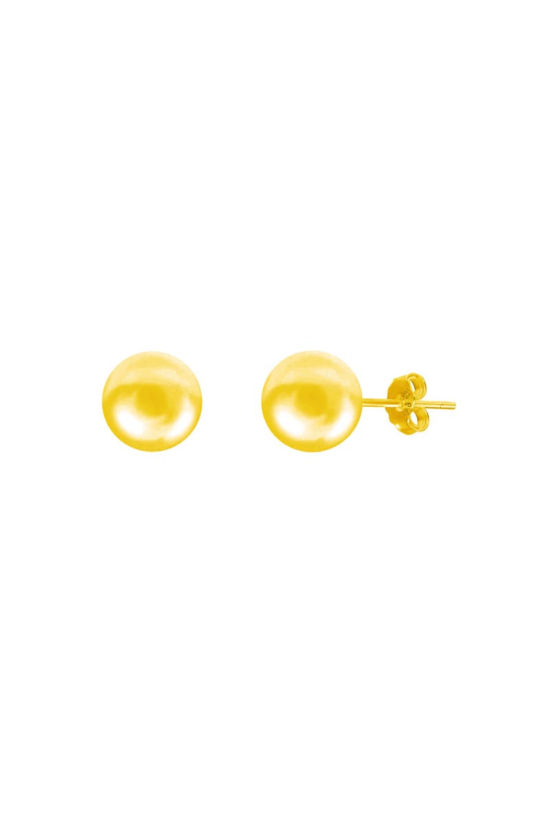 Donatello Gian Gold-Flashed Sterling Silver Ball Studs, Main, color, 