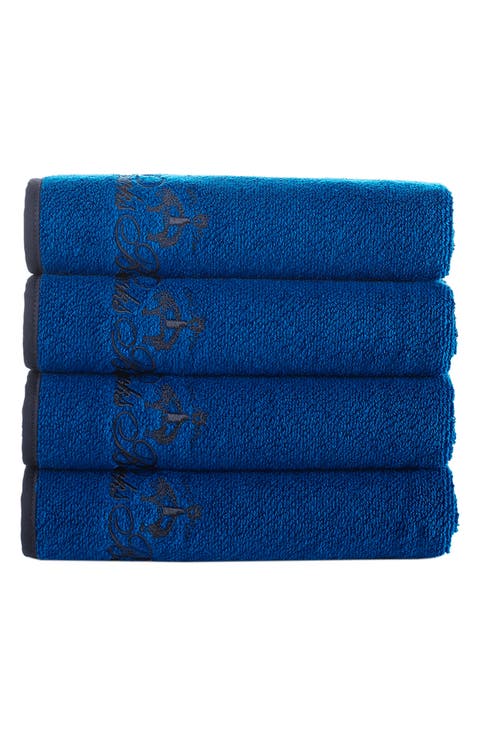 Contrast Frame 4-Pack Turkish Cotton Hand Towels