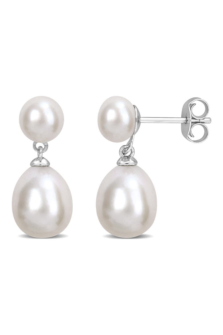 Cultured Freshwater Pearl Earrings, Main, color, WHITE