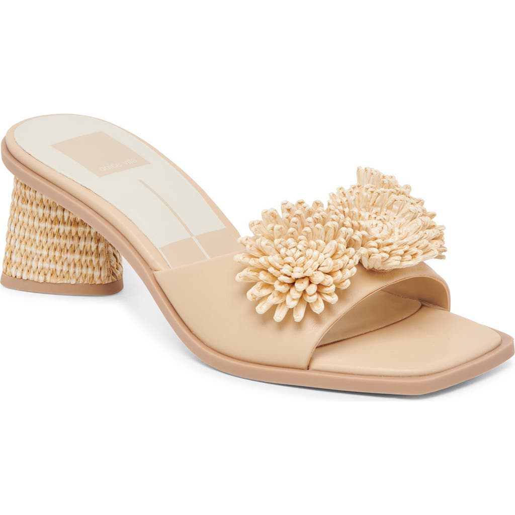 Dolce Vita Benoit Raffia Slide Sandal In Vanilla Stella