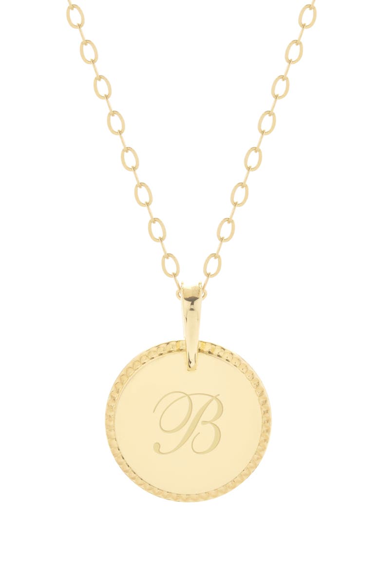 Brook and York Milia Initial Pendant Necklace, Main, color, Gold B