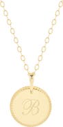 Brook and York Milia Initial Pendant Necklace
