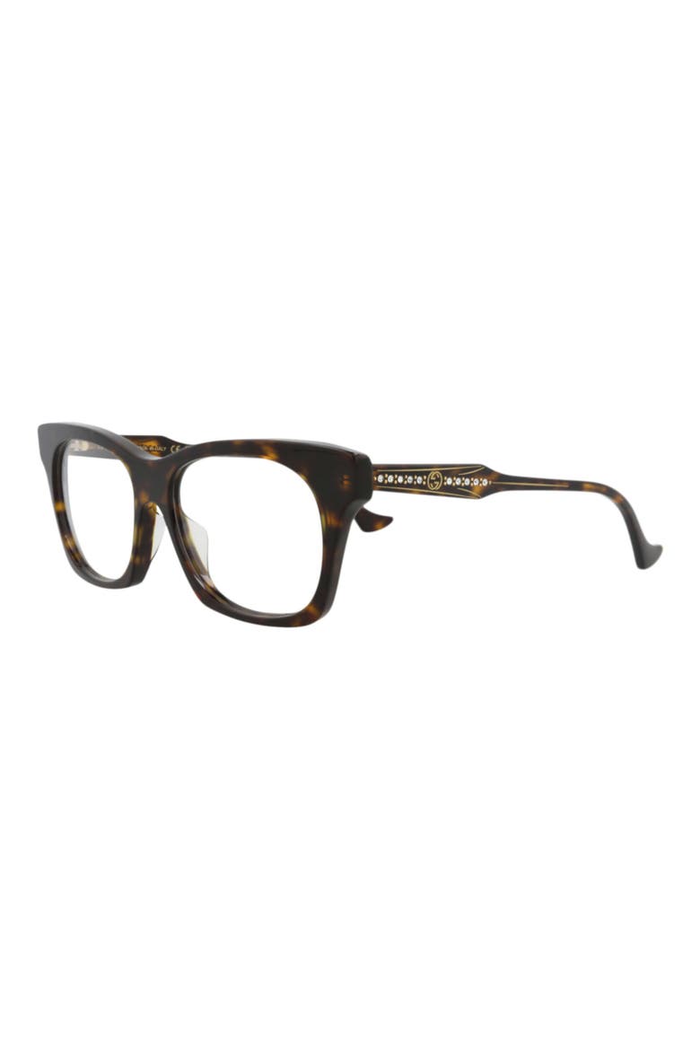 55mm Cat Eye Optical Glasses, Alternate, color, HAVANA HAVANA TRANSPARENT