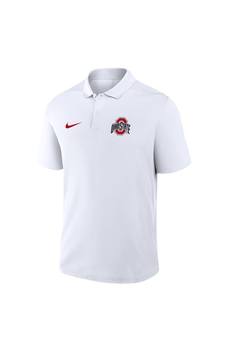 Nike Men's Nike White Ohio State Buckeyes Primetime Victory Primary Logo Performance Polo, Alternate, color, White