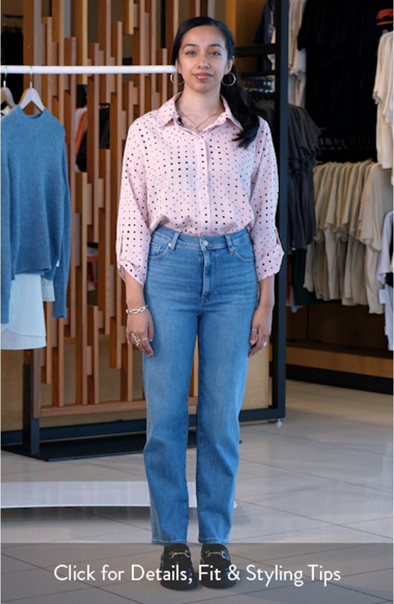 Le Sleek Straight High Waist Straight Leg Jeans, sales video thumbnail