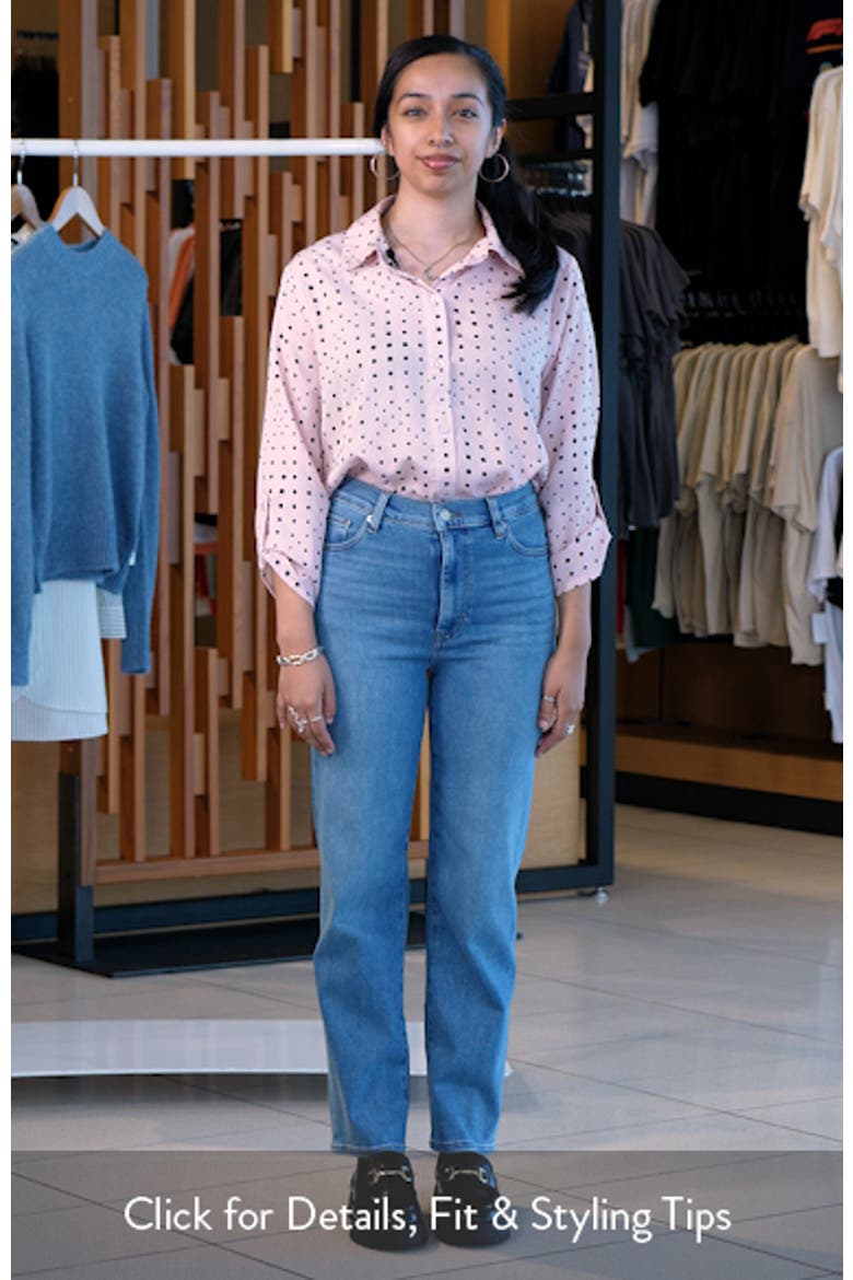 Le Sleek Straight High Waist Straight Leg Jeans video