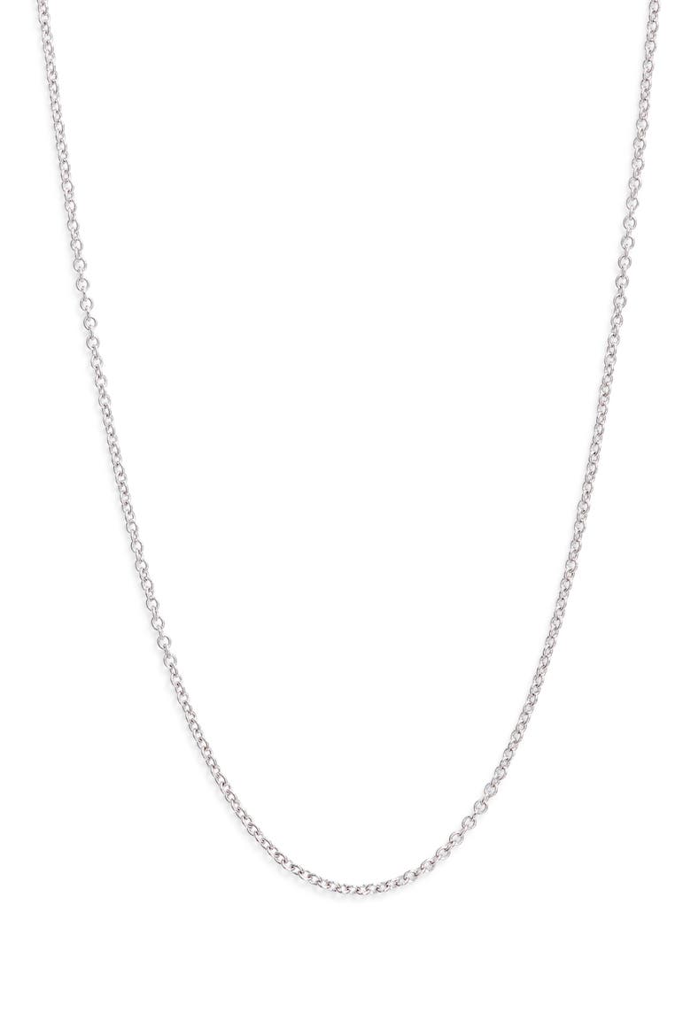 Sterling Silver Chain Necklace, Main, color, SILVER