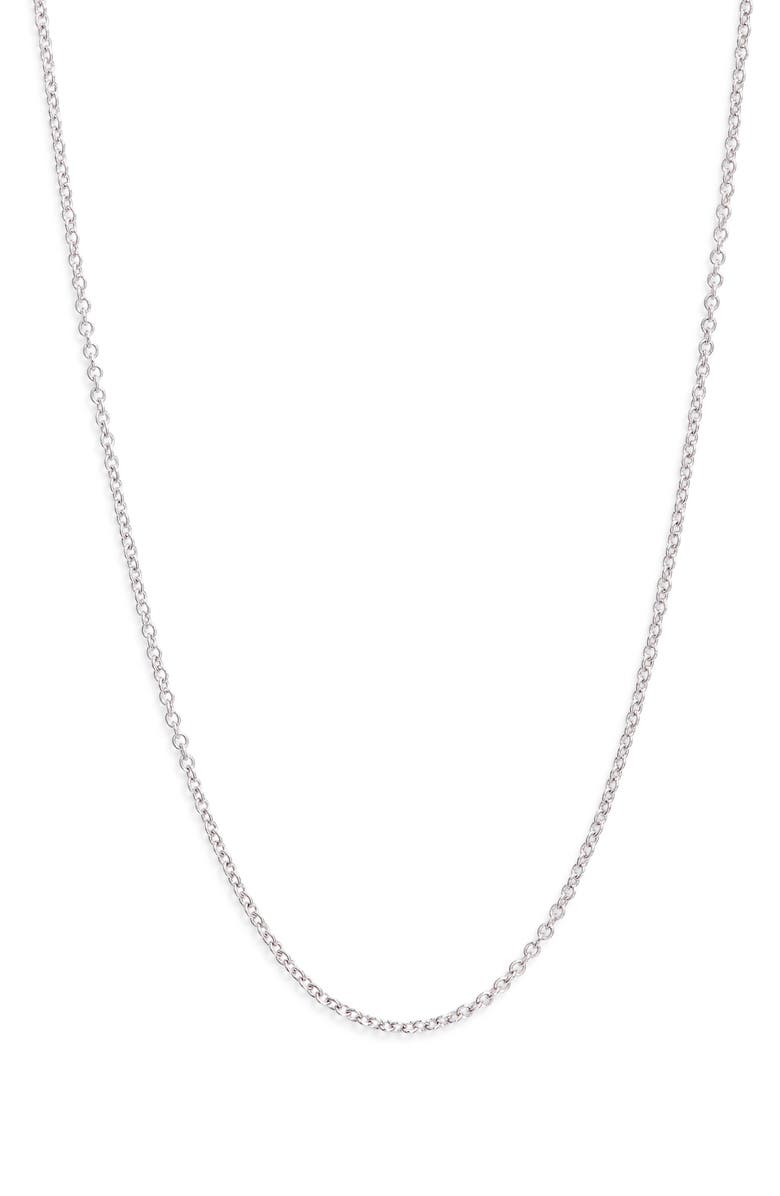 Anzie Sterling Silver Chain Necklace, Main, color,
