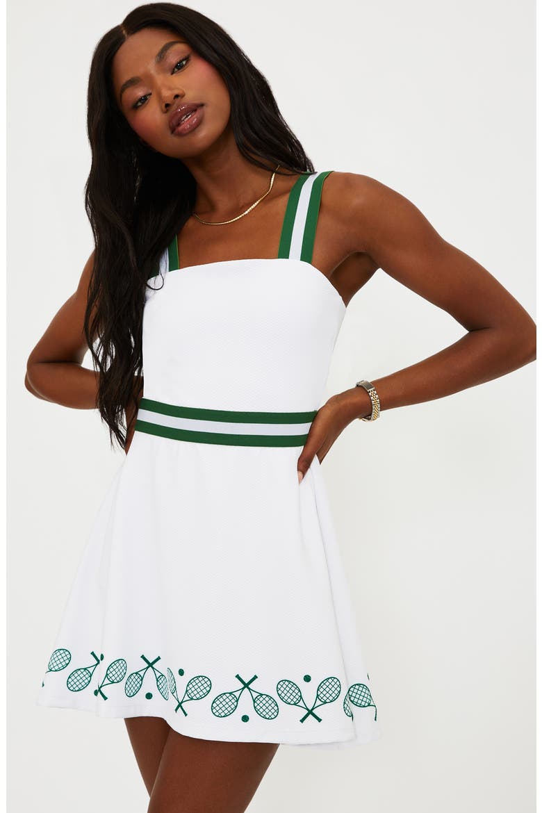 Miriam Active Skirted Romper, Alternate, color, RACQUET WHITE
