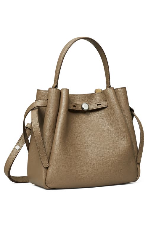 TORY BURCH TORY BURCH ROMY PEBBLE LEATHER BUCKET BAG