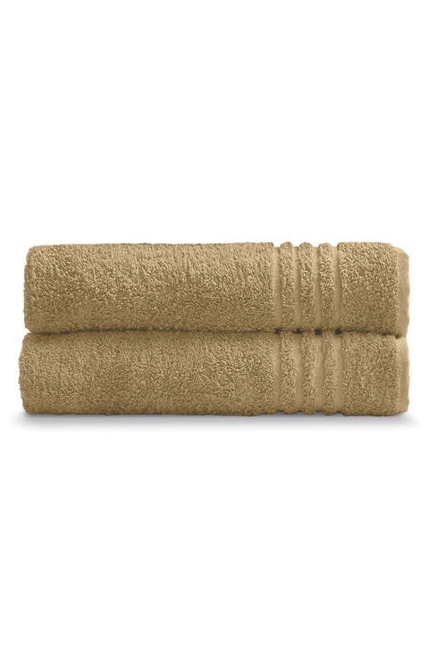 Solid Cotton 2-Piece Bath Towel Set