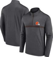 FANATICS Men's Fanatics  Charcoal Cleveland Browns Head-to-Head Quarter-Zip Pullover