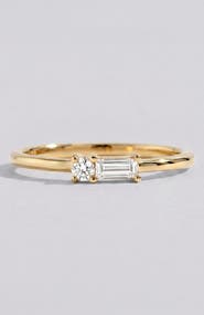 Mint & Lily Dainty Baguette Ring