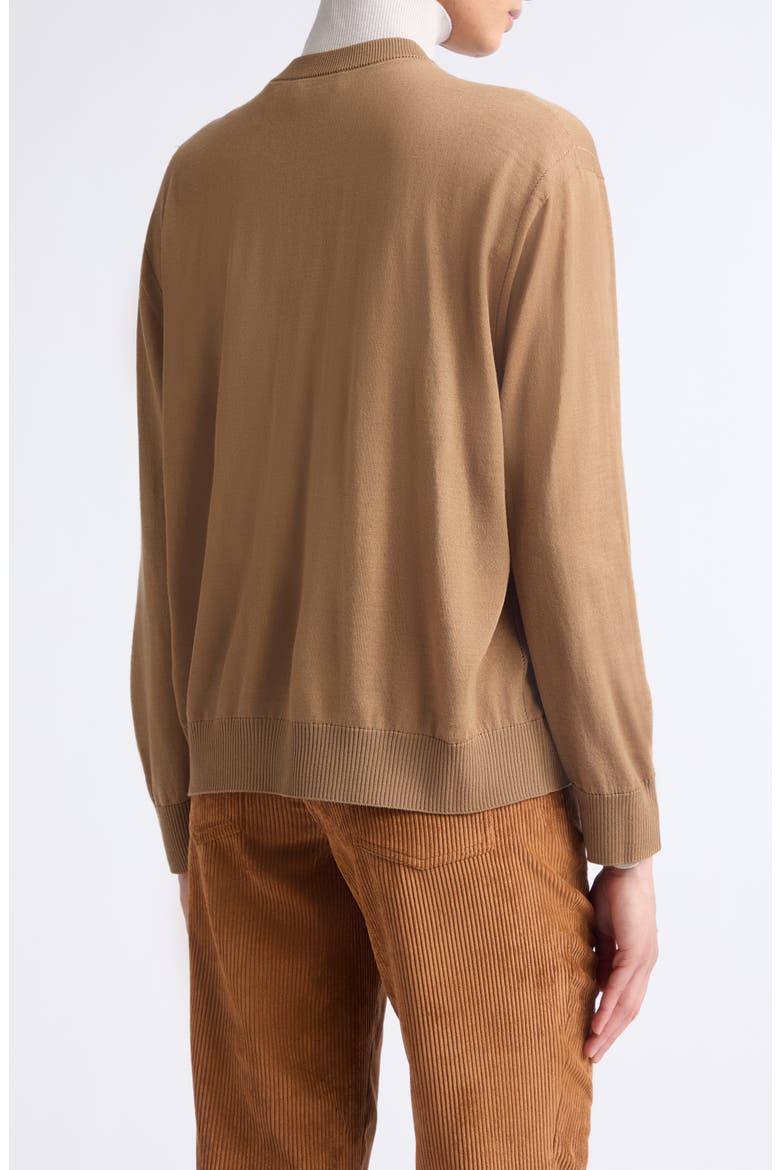 Virgin Wool Cardigan, Alternate, color, BEIGE