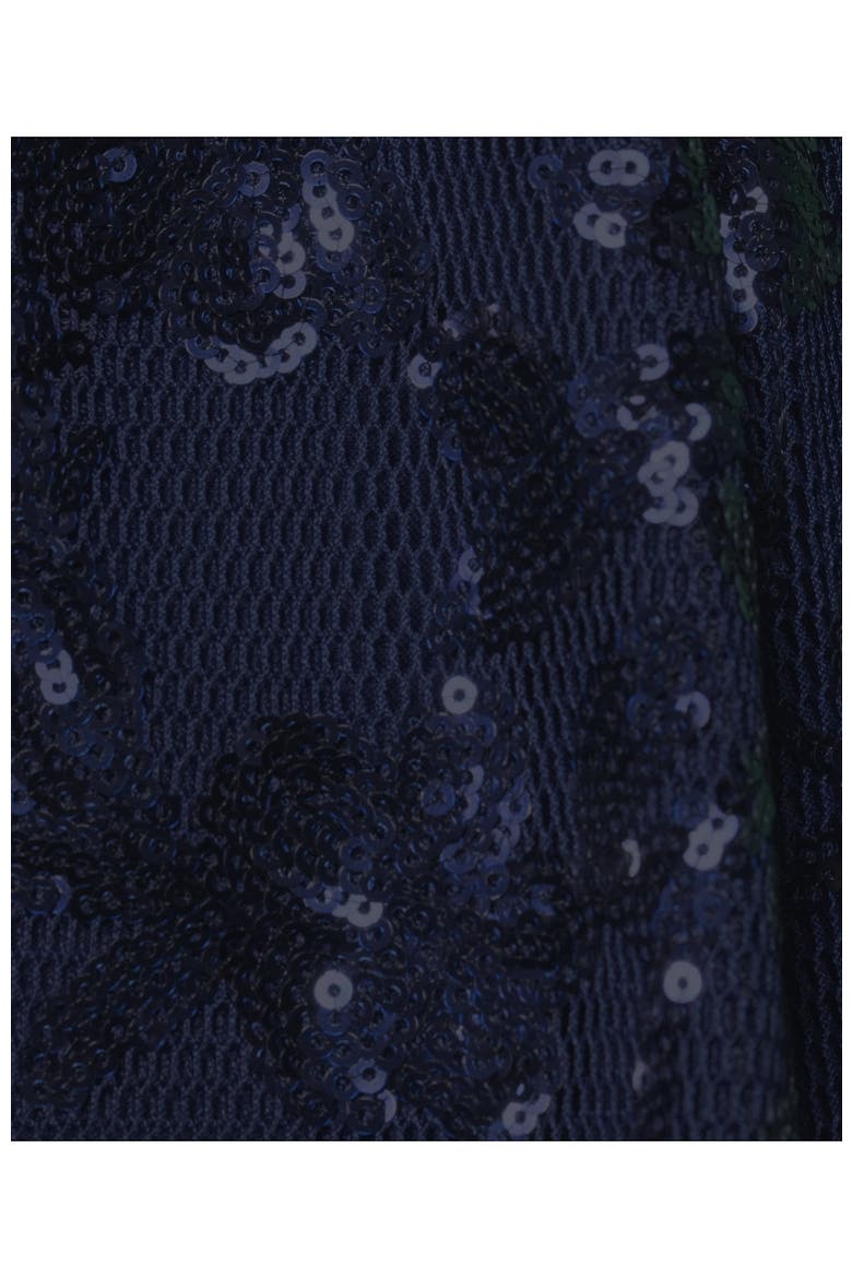 Sequin Lace Mid Rise Midi Skirt, Alternate, color, Deep Sea Navy