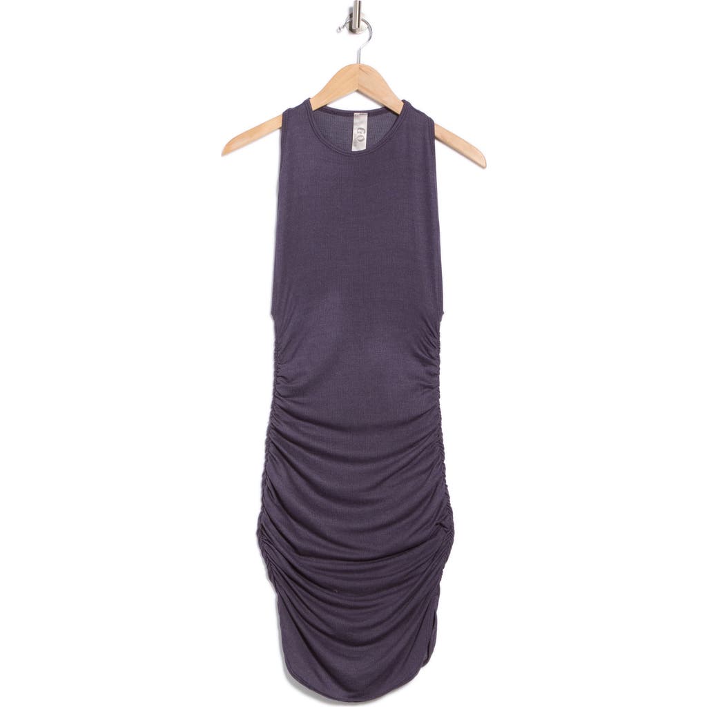 Go Couture Scrunch Jersey Minidress In Purple