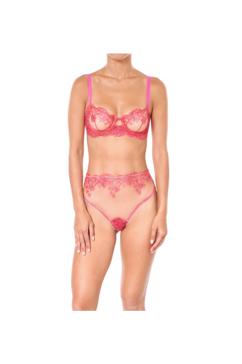 Bonbon rose Garter belt, Alternate, color, Fuschia