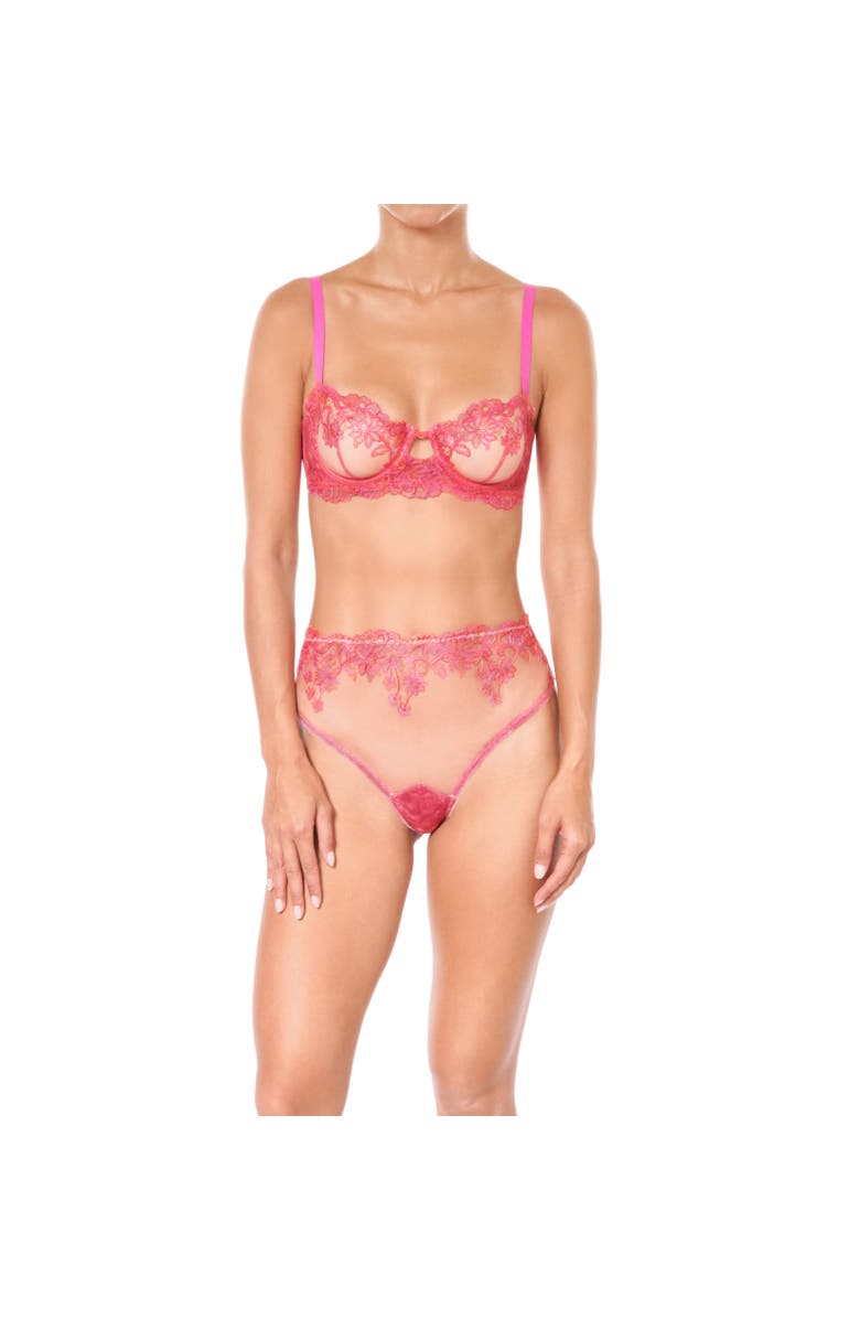Huit Bonbon rose Garter belt, Alternate, color, Fuschia