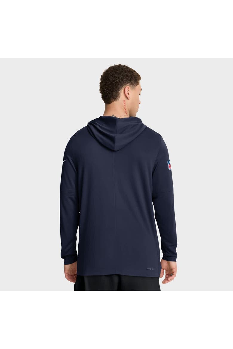 Men's Nike Navy Tennessee Titans Sideline Pure Fury Performance Long Sleeve Hoodie T-Shirt, Alternate, color, Navy