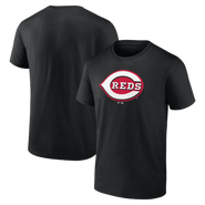 Logo Athletic Men's Logo Athletic Black Cincinnati Reds Official Logo T-Shirt