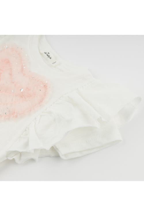 Shop Oh Baby ! Ruffle Heart Pink Silver Tulle Butterfly Tee