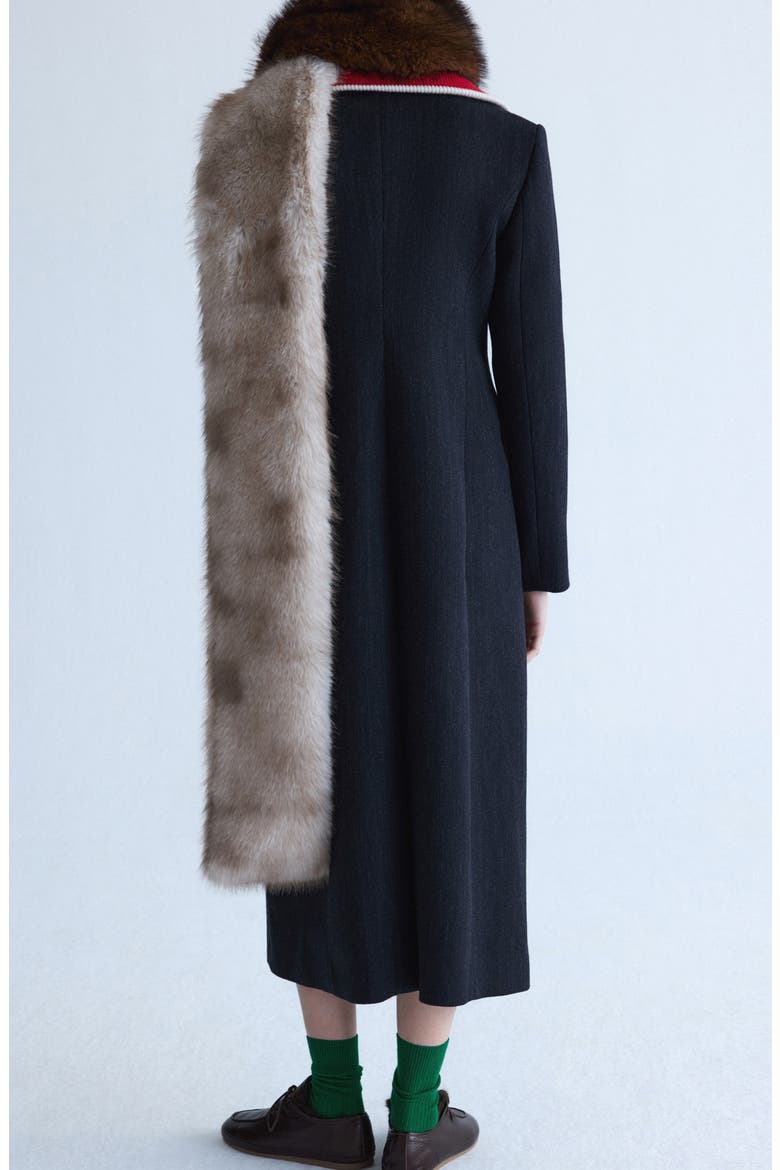 Tailored Wool Blend Coat, Alternate, color, GREY