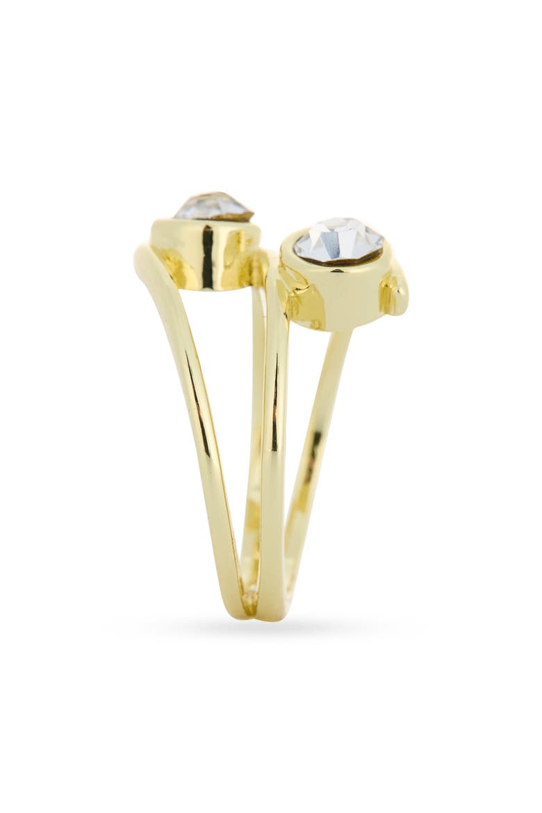 Cubic Zirconia Wrap Ring, Alternate, color, CLEAR/ GOLD