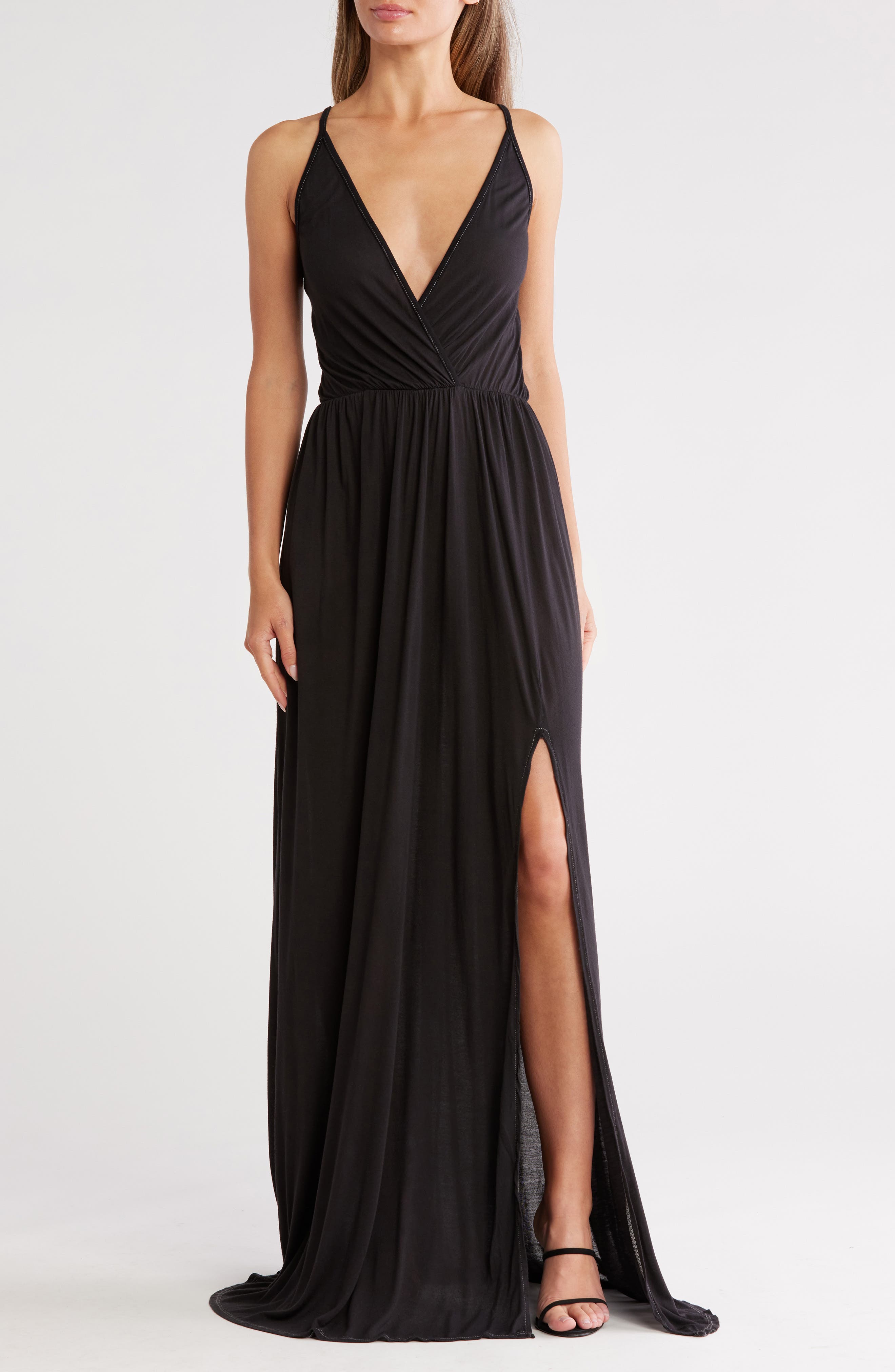 GO COUTURE Empire Waist Maxi Dress