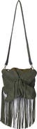 Carlos Falchi Fringe Butterfly Suede Bag