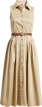 Anne Klein Sleeveless Midi Shirtdress