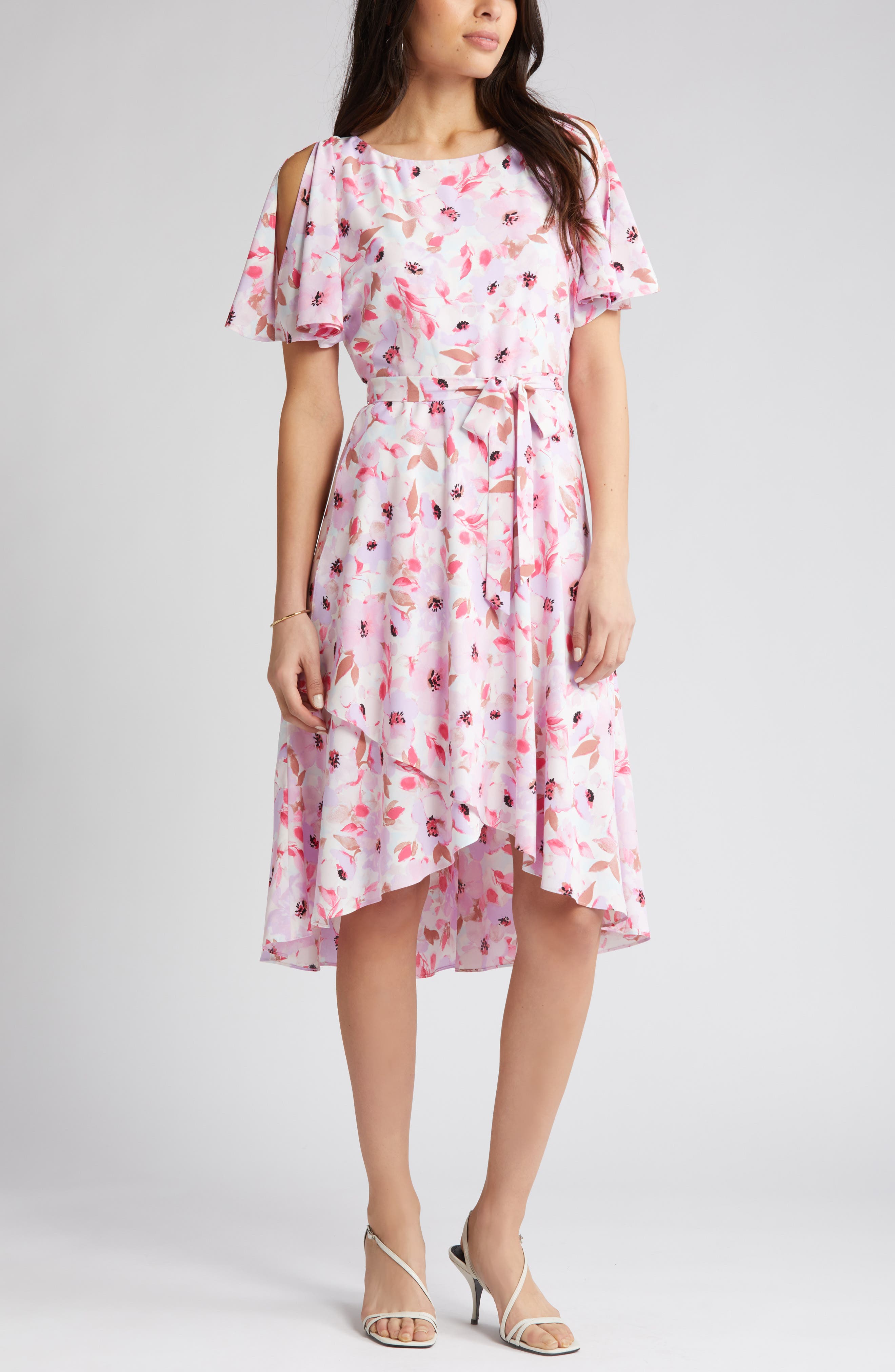 celestine floral flutter sleeve midi dress Celestine Floral Flutter Sleeve Midi Dress at Amazon Women's Clothing store