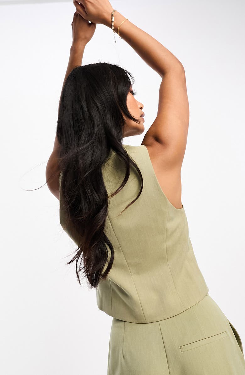 ASOS DESIGN Button-Up Vest, Alternate, color,