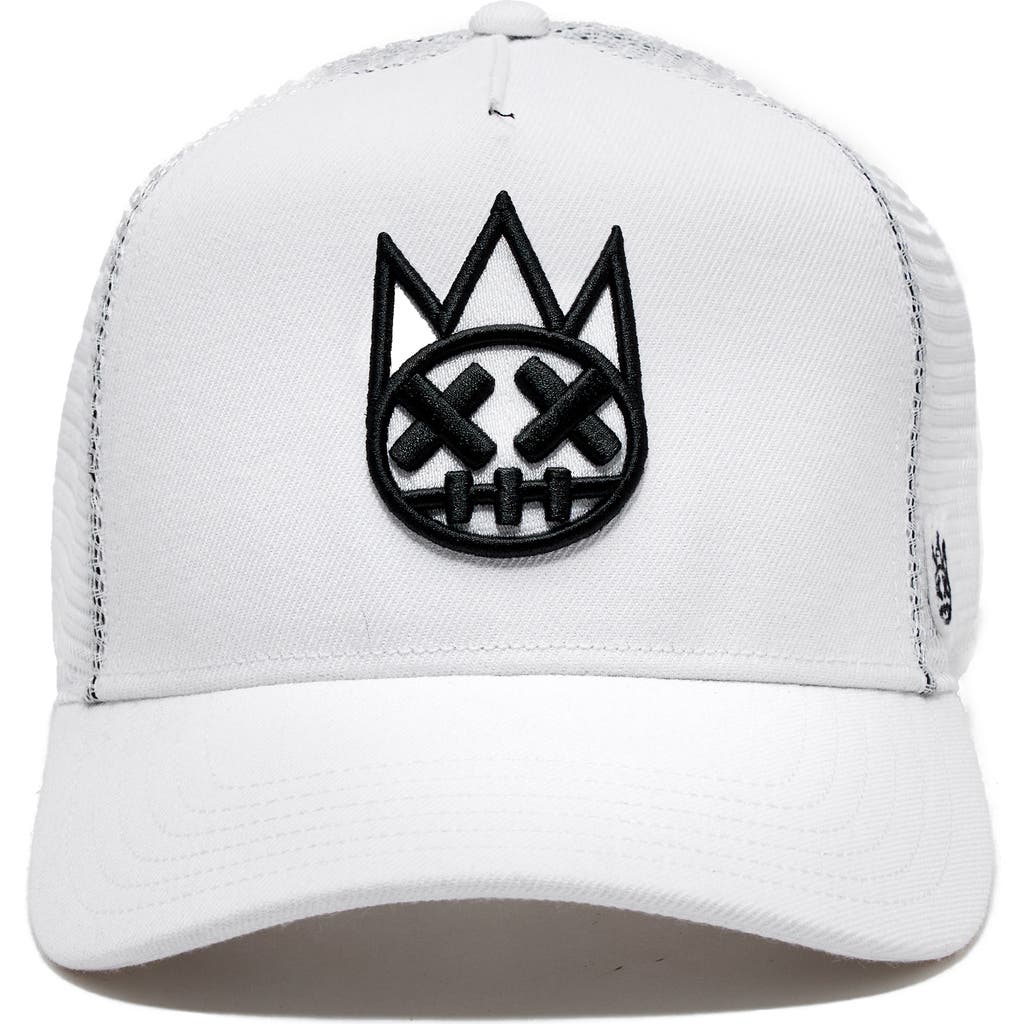 Cult Of Individuality Embroidered Logo Trucker Hat In White
