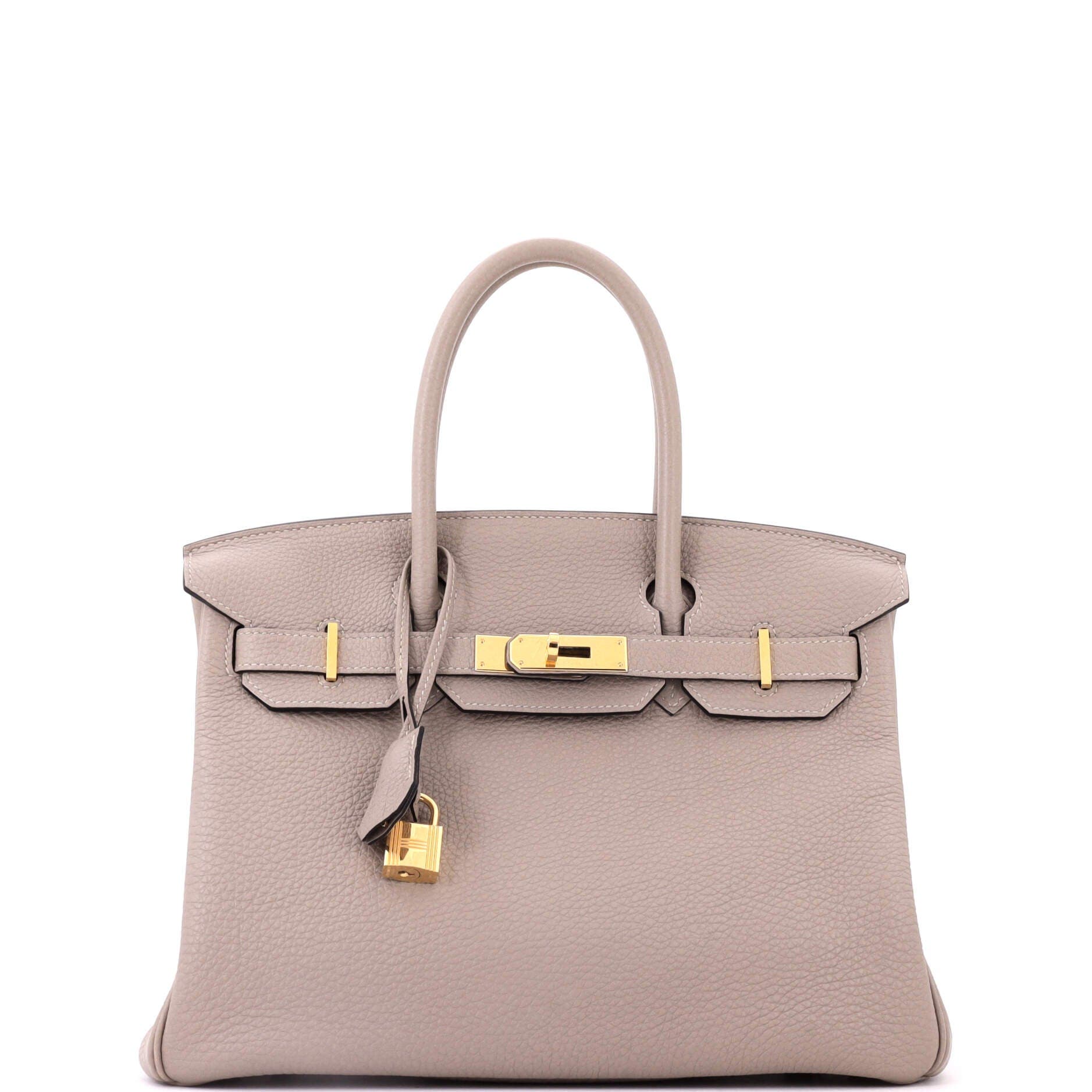 Birkin Handbag Grey Togo with Gold Hardware 30, Main, color, Grey