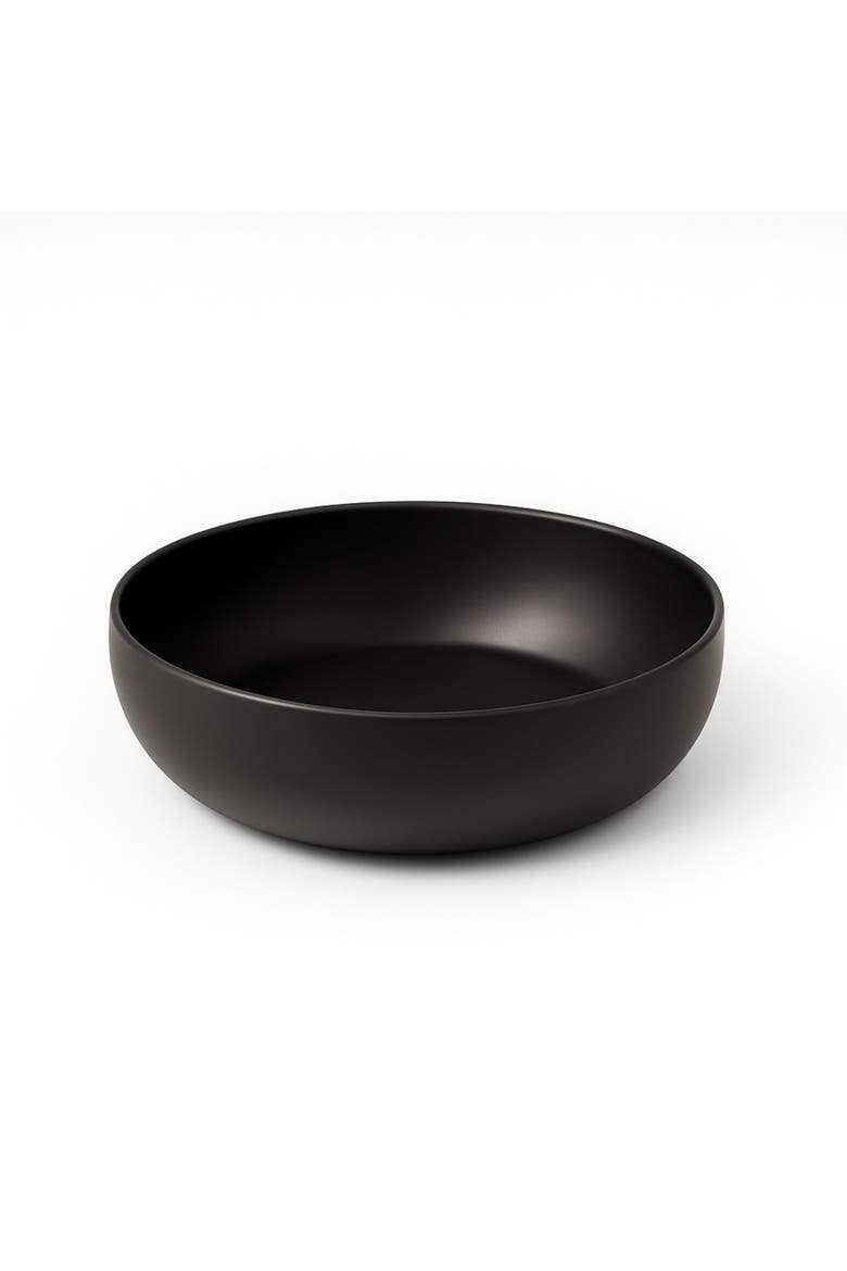 Serving Platter, Bowl & Olive Wood Servers, Set of 4, Alternate, color, Matte Black