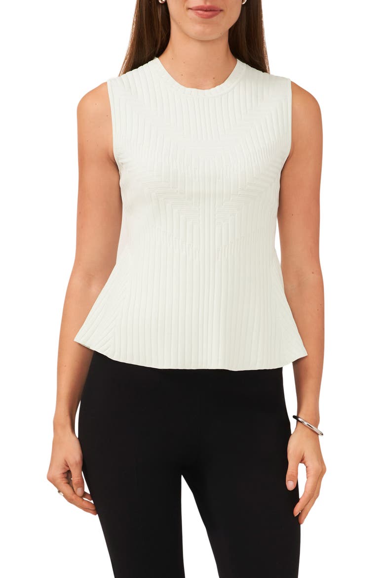 Sleeveless Peplum Sweater, Main, color, FRESH MINT
