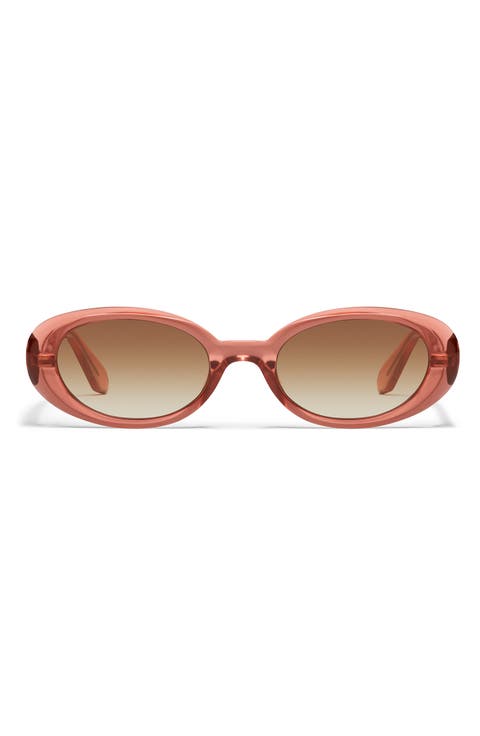 Felt Cute 52mm Gradient Small Oval Sunglasses