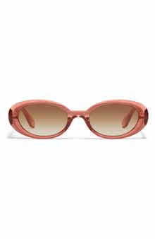 Felt Cute 52mm Gradient Small Oval Sunglasses