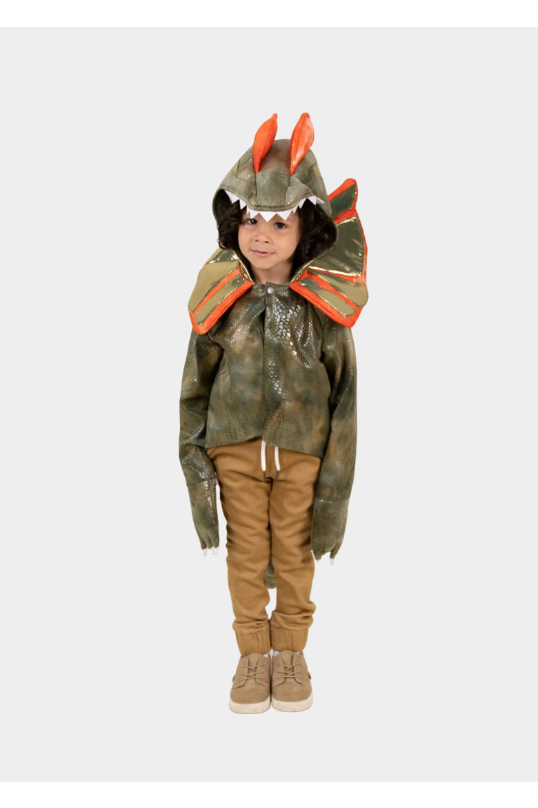 Dinosaur Play Costume Cape, Main, color, Brown