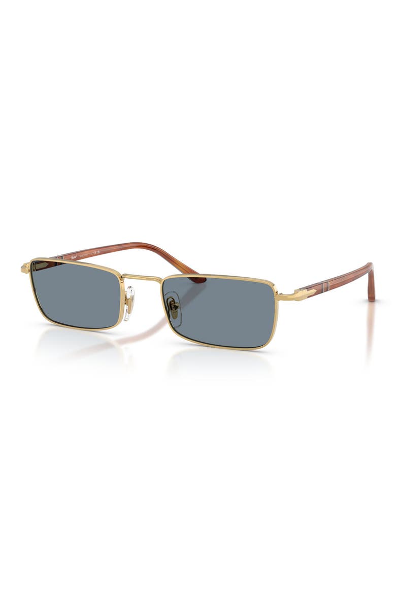 54mm Rectangular Sunglasses, Alternate, color, GOLD / BLUE