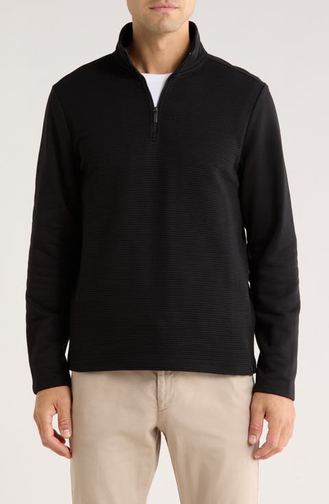 Ottoman Textured Half Zip Pullover