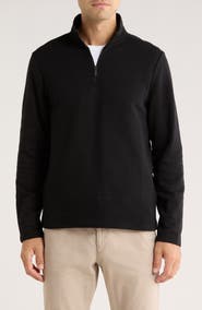 Perry Ellis Ottoman Textured Half Zip Pullover